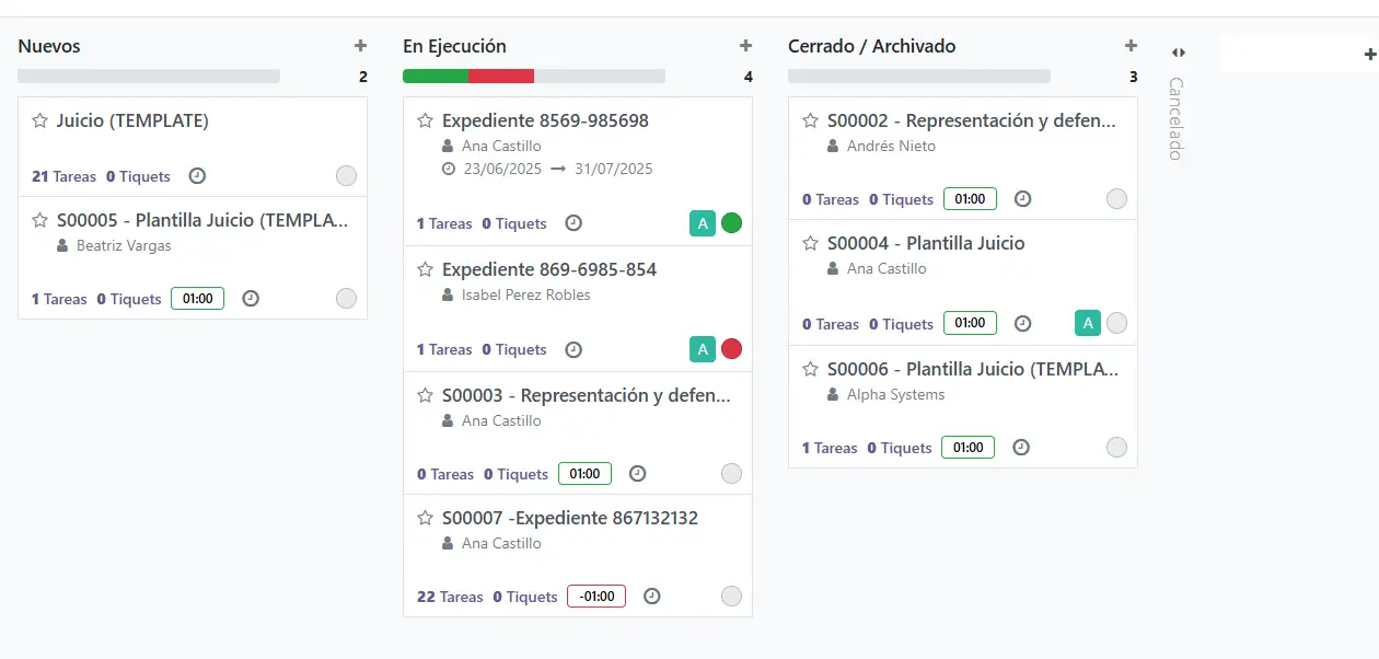 CRM Abogados Gestion Expedientes Jucios